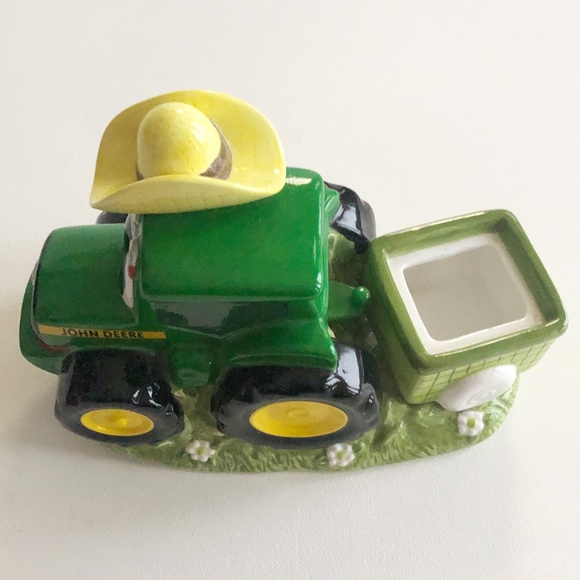 John Deere Johnny Tractor Ceramic Figure w Cowboy Hat - Picture 6 of 10